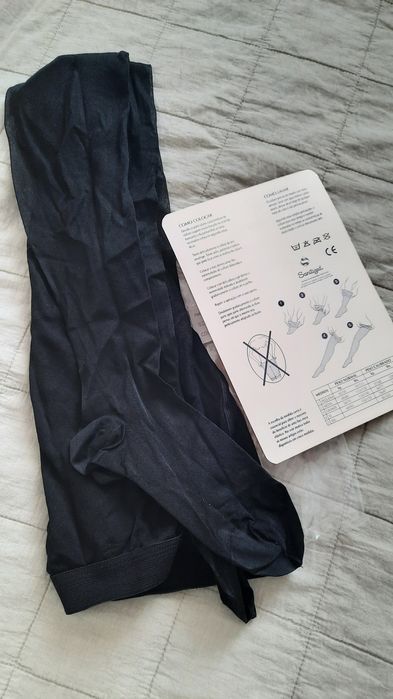 Collants de descanso Sicura compressão média tamanho 1 pretas