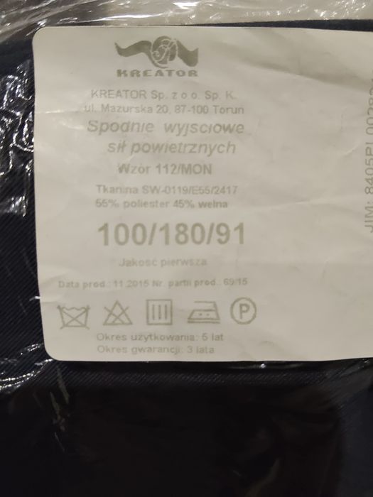 Spodnie wyjściowe sił powietrznych