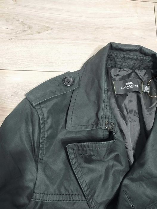 Coach Lamb Leather Cotton Trench size M