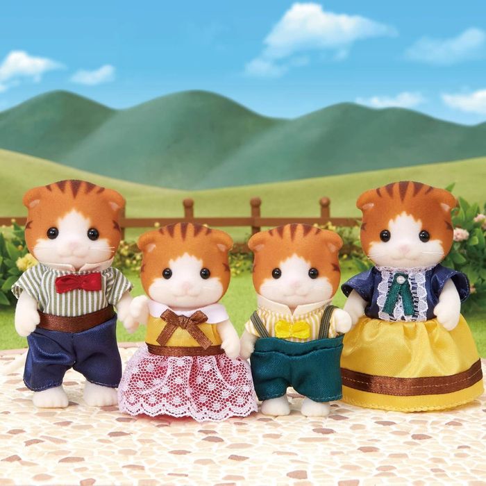 Набір Sylvanian Families Maple cat family Сімʼя рудих кленових котів