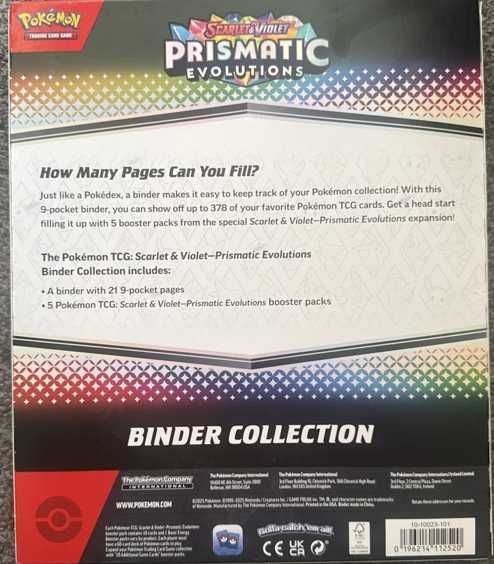 Pokemon tcg Prismatic Evolution Binder
