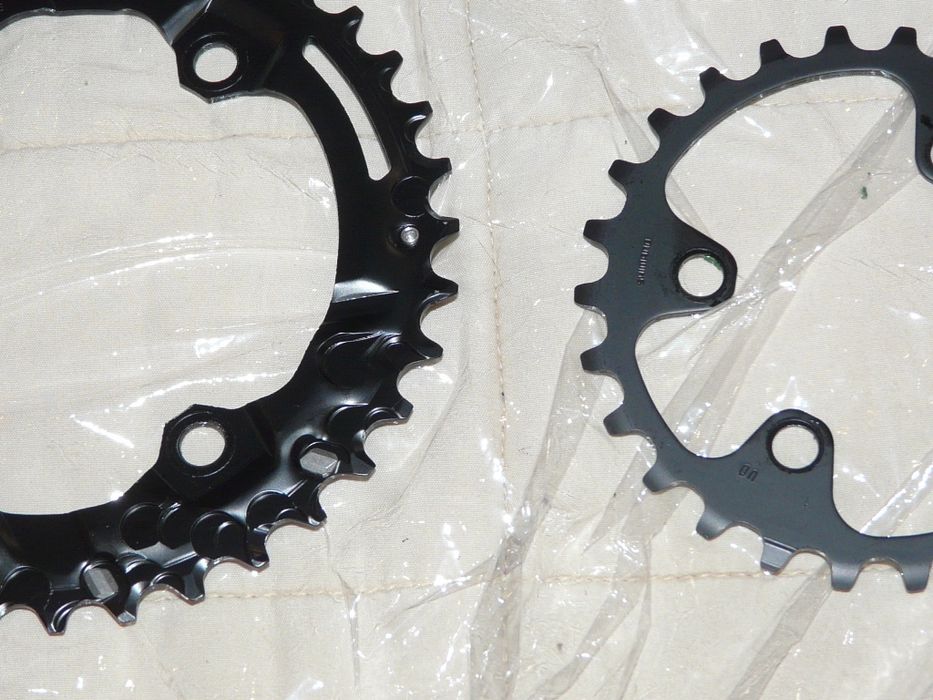 Nowe tarcze Shimano 36/26 do korb XT/SLX