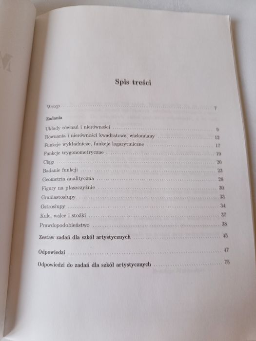 Zadania maturalne z matematyki, część 1 i 2, jak nowe