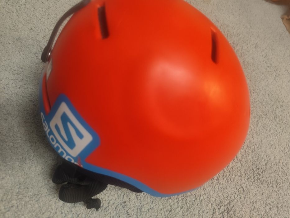 Kask Salomon kid 53-56 M pomarańczowy narciarski grom fluo Orange - bl