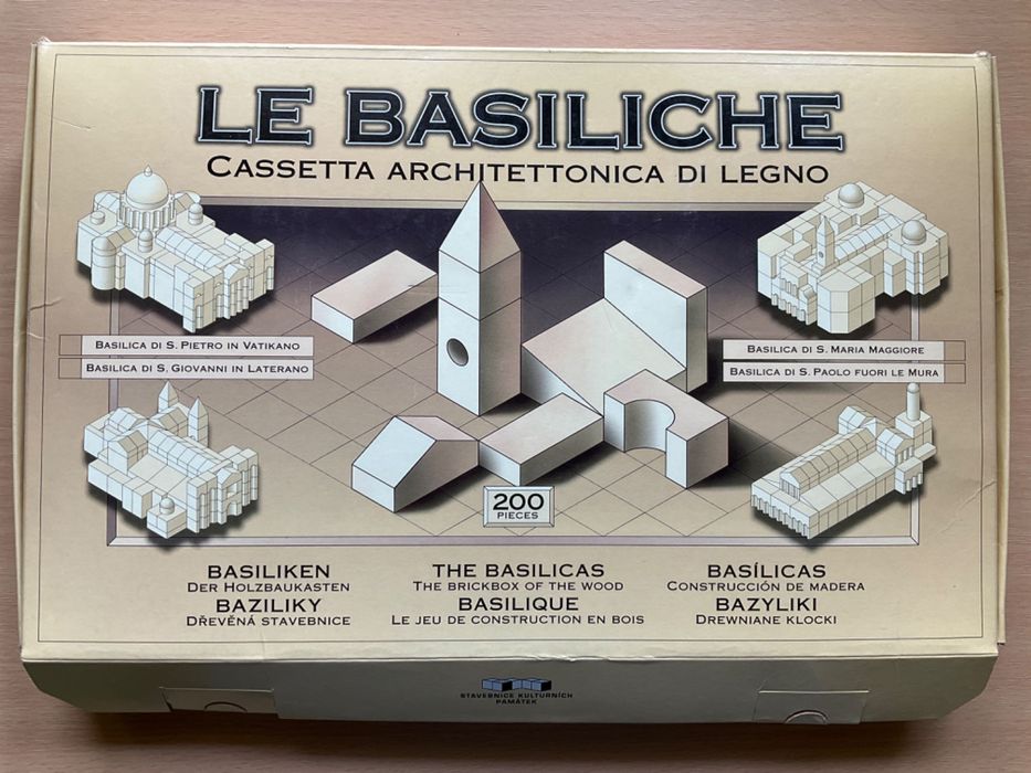 Klocki drewniane architektoniczne dla dzieci - 4 Bazyliki rzymskie