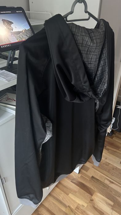 Bluza z kapturem, L, czarna, szara