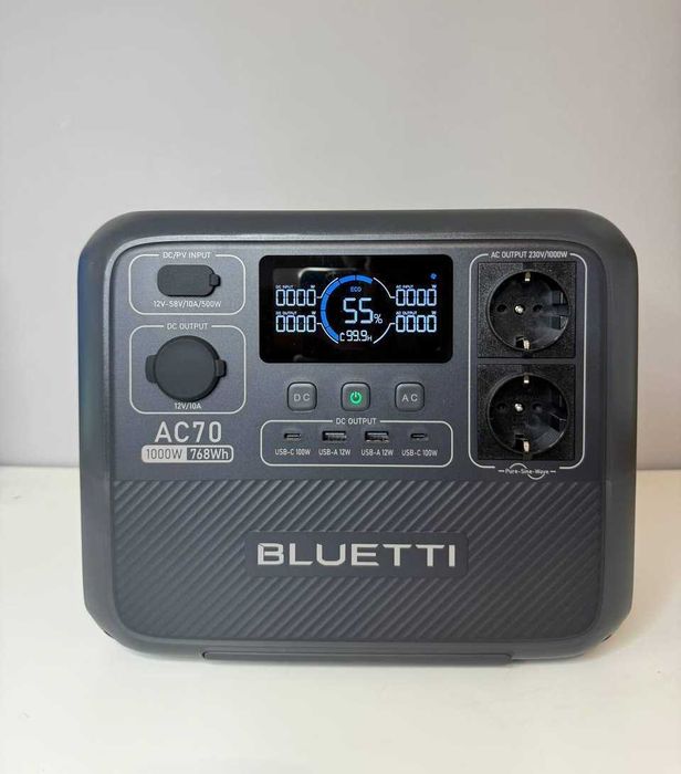 Зарядна станція Bluetti AC70 (1000 Вт, 768 Вт/год)