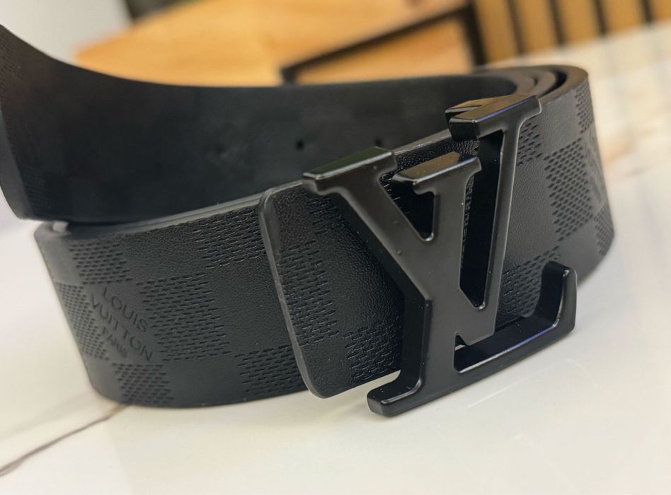 Pasek LV czarny Black monogram Premium