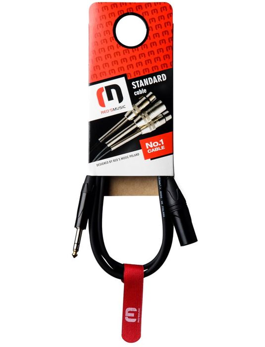 Kabel mikrofonowy Red’s Music MC1550BX – XLRM / Jack stereo 6,3mm – 5m