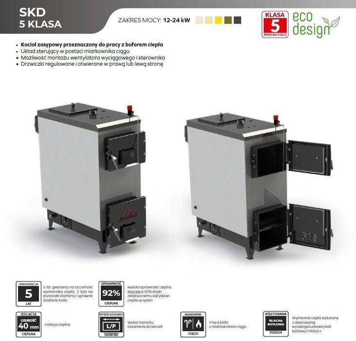 Kocioł / piec KRZACZEK SKD 16kW ST32 5KL