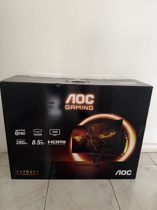 Monitor Gaming Curvo AOC 27’ 280Hz com fatura e garantia