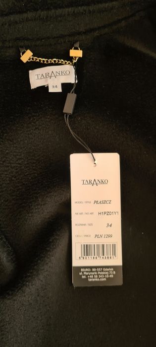 Płaszcz Taranko nowy z metką 100 % wełna typu double face  owersize