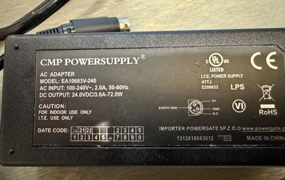Wysokiej jakości Zasilacz 24v 72W od kasy posnet 70W może być do LED
