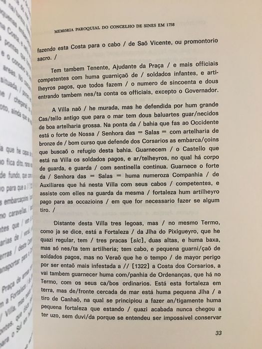 Memória de Sines/ Arganil/ Beira Alta/ Almeida