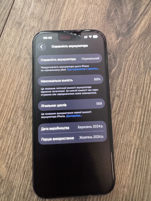 Iphone 15 PRO titanium black 128 Gb