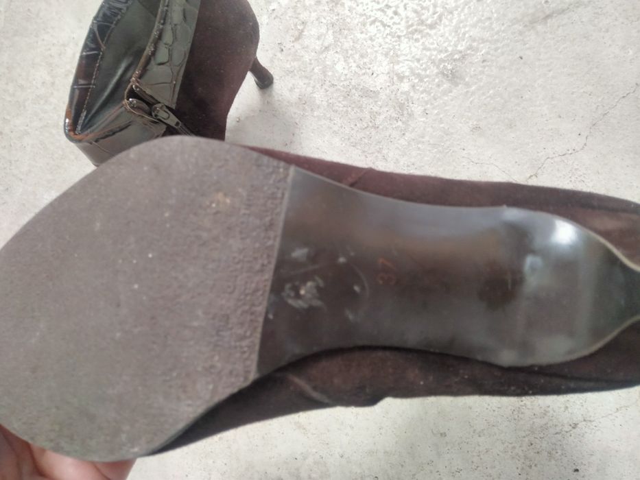 Botas cano alto,Botins castanhos e sapatos azuis Charles