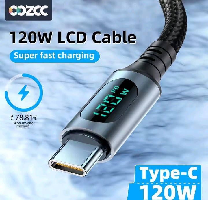 Ультрашвидкісний кабель Type-c 120W LCD.