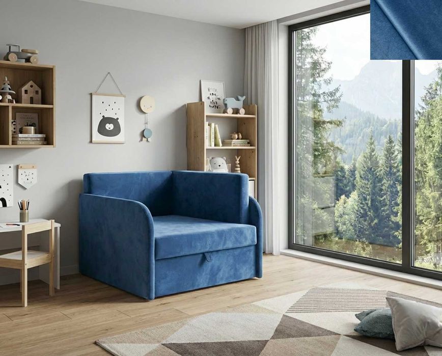 Łóżko dziecięce Franek rozkładane tapczan sofa WELUR poduszka gratis