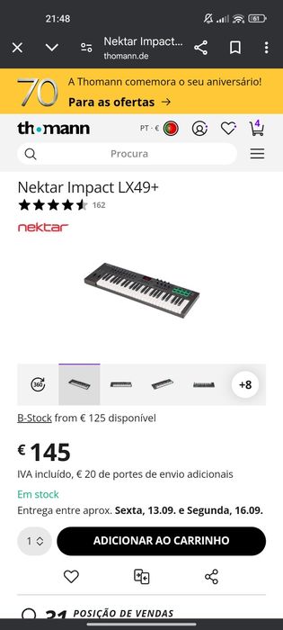 Nektar Impact LX49+ (teclado controlador midi)