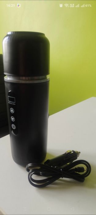Kubek samochodowy grzewczy 12V/24V | Wyświetlacz LCD | Termos