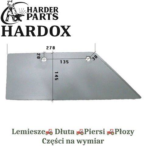 Lemiesz 16 cali Lemken HARDOX 335.2020 części pługa 2Xlepsze niż Borow