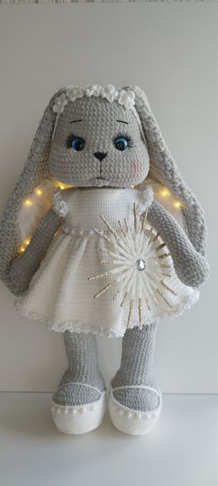 Króliczek pluszowy na szydełku