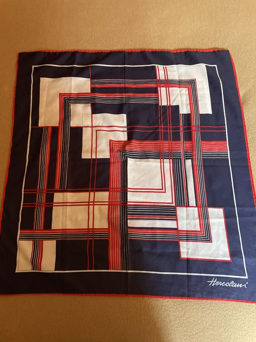 1970s Hercolani Mid-Century Pattern Scarf