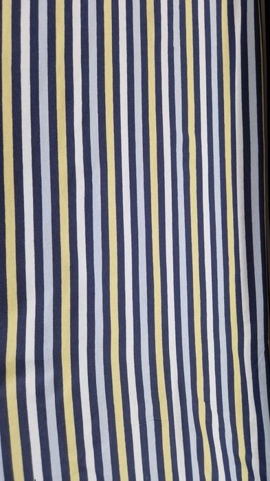 Dzianina single granat-niebieskie paski szer.175 cm.