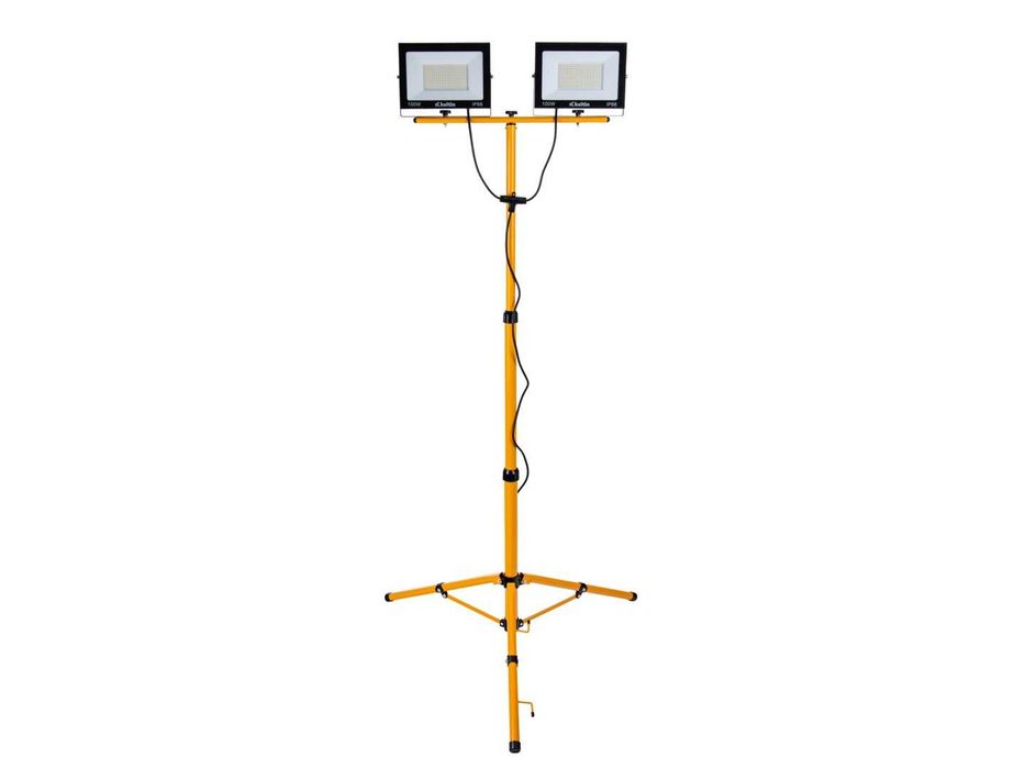 Projetor LED 2x100W com Tripé Telescópico Cor Branca Fria 6500K