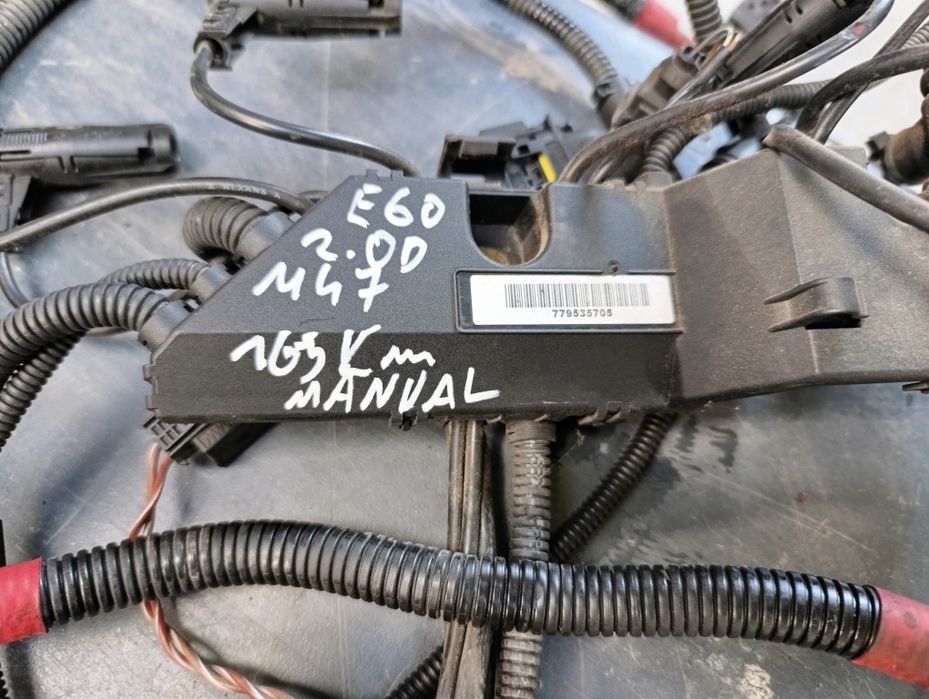 BMW E60 m47 wiązka, instalacja silnika