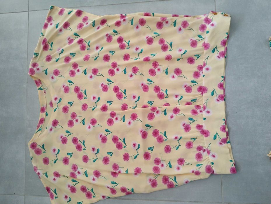 Bluzka spódnica komplet żorżeta jedwab garsonka