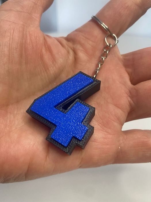 Brelok z numerem 0–99 | Dwukolorowy