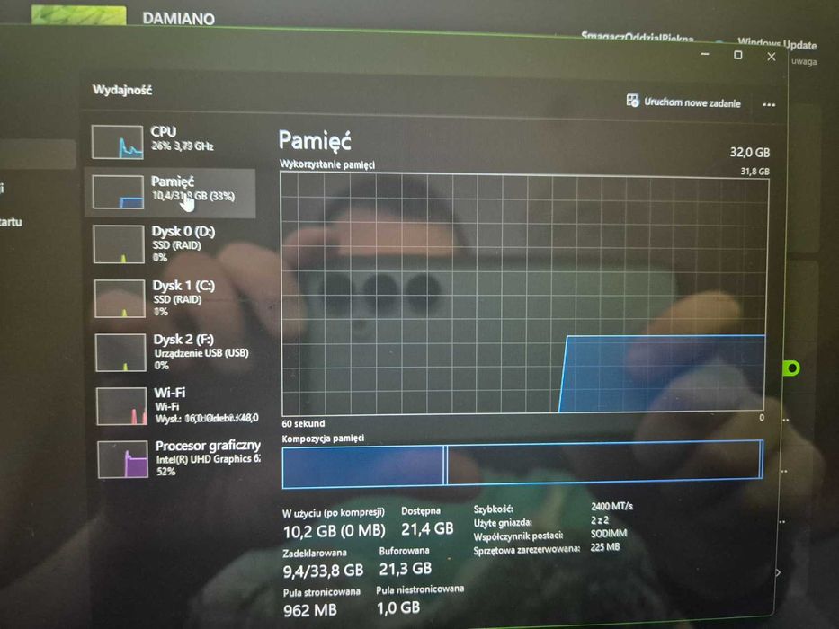 Laptop tablet 2-w-1 Dell Inspiron 5482 Core i7-8565U 32GB RAM