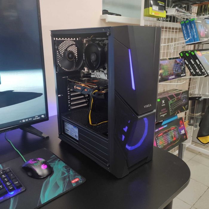Компютер Новый Ryzen 5 5500, 16GB DDR4, Gigabyte RX 570, SSD 512GB m2