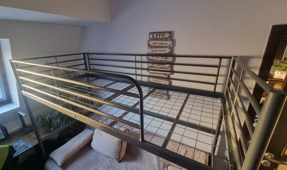 Svarta Łóżko na antresoli Piętrowe 208×145×97cm