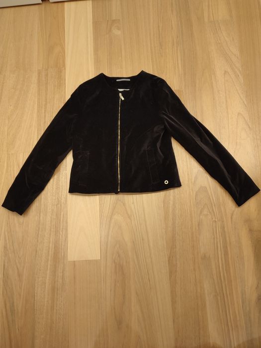 Blazer em veludo preto Massimo Dutti Tam11/12