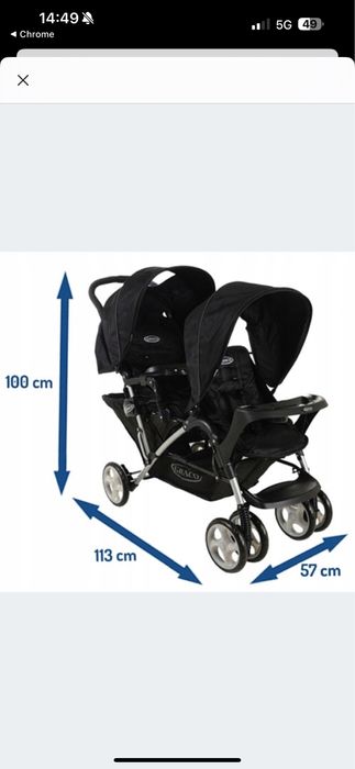 Wózek bliźniaczy spacerowy Graco Stadium Duo