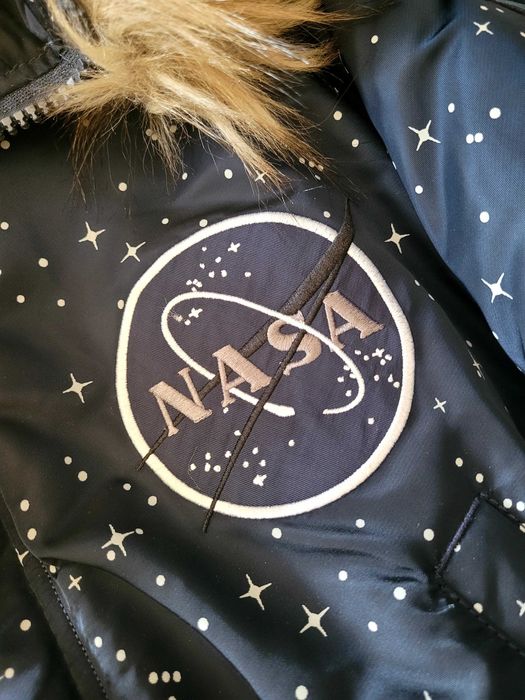 Alpha industries kurtka zimowa męska NASA Starry Blue gwiazdy M kurtka
