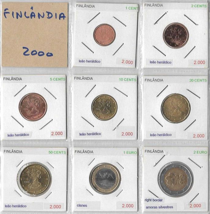 Finland  - - - ( Euros )  - - 2002  - Annual Coin Set