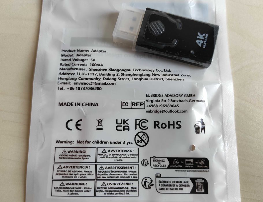 якісний перехідник / адаптер Display Port to HDMI (4K 60Hz)