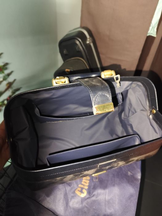 Maleta antiga de médico em couro – vintage com chave”