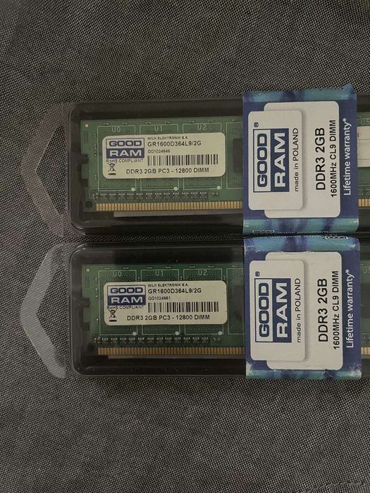 Pamięć ram good ram DDR3 2GB x2