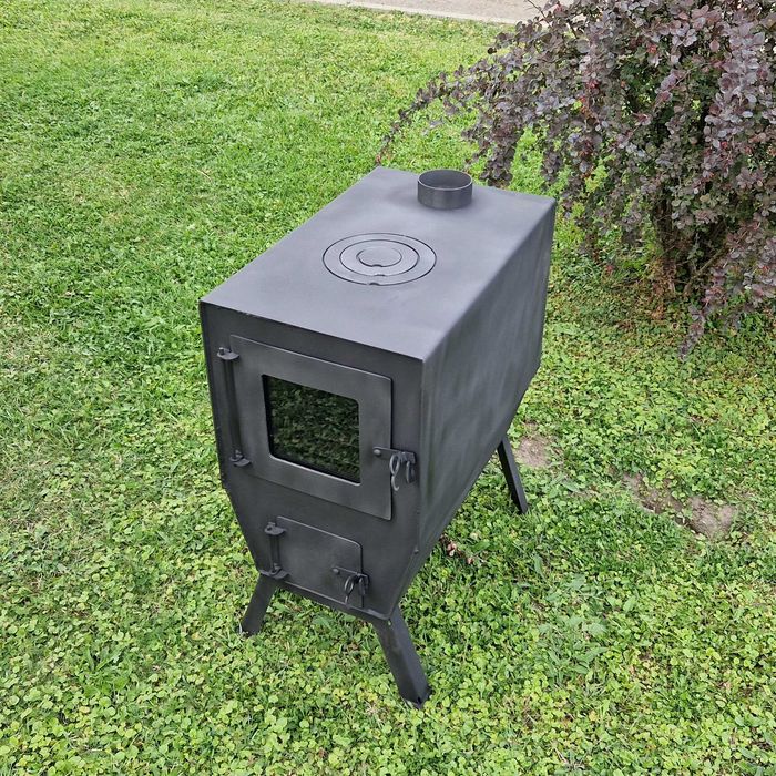 Буржуйка, печь для отопления, буржуйка на отработке