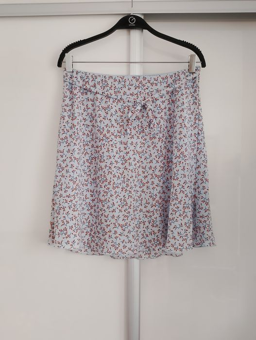 Rozkloszowana błękitna spódnica w kwiatki rozmiar 40/42 Blue motion 
D