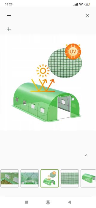Tunel Foliowy 3x6x2 - 18m2 Zielony