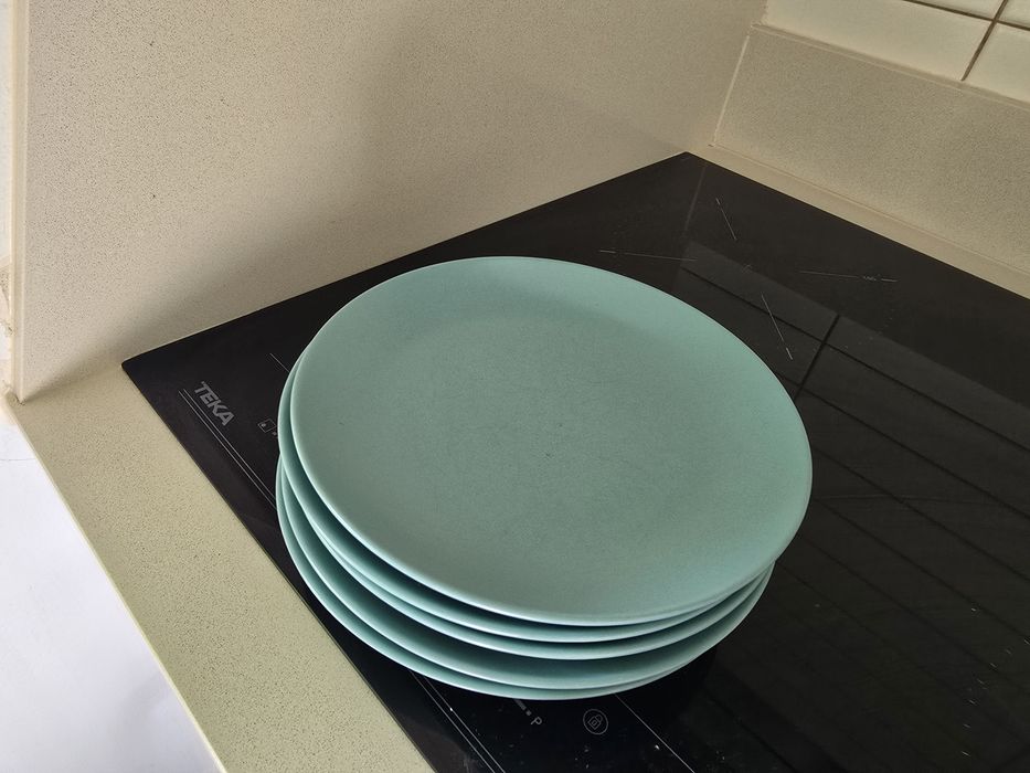 Conjunto de loica verde água