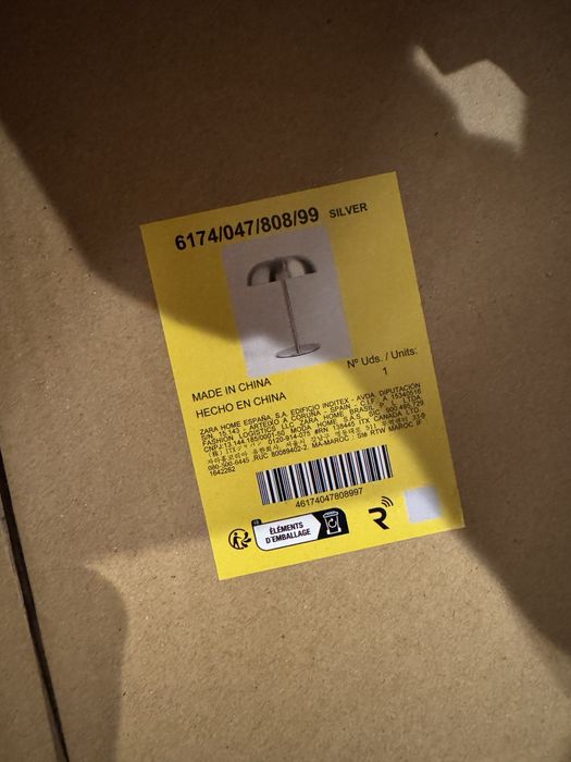 6 Candeeiros de mesa sem fios Zara Home - Novos