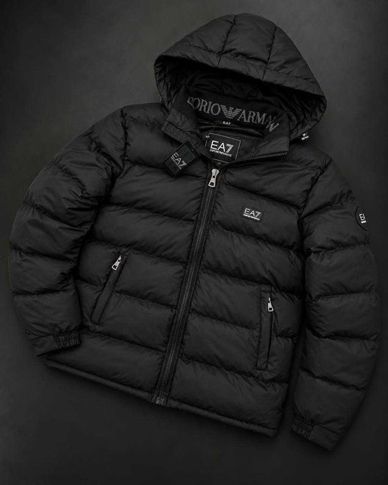 Зимова куртка ARMANI EA7 — чоловіча утеплена куртка з наповнювачем біо-пух, Туреччина, розміри S–XXL
