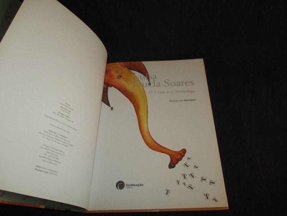 Livro O Urso e a Formiga Luísa Ducla Soares