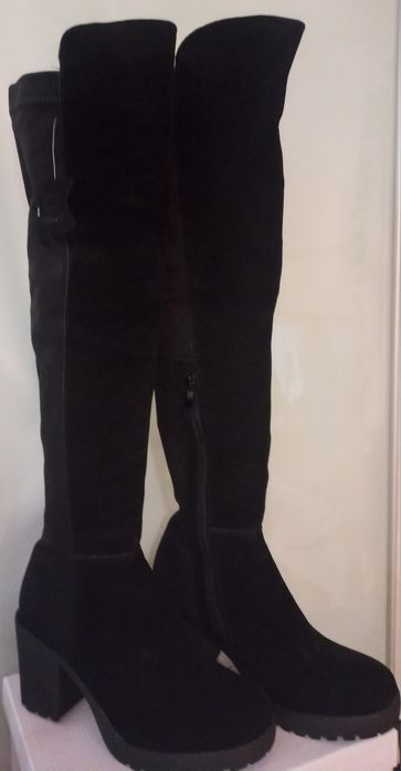 Długie skórzane kozaki 37 nowe